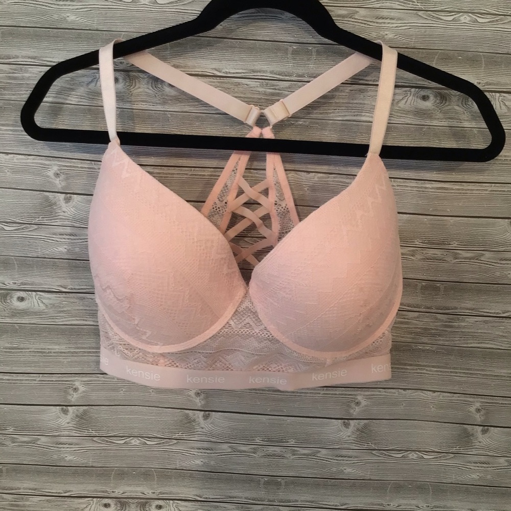 38DD (38E)  Kensie racerback bra pale pink